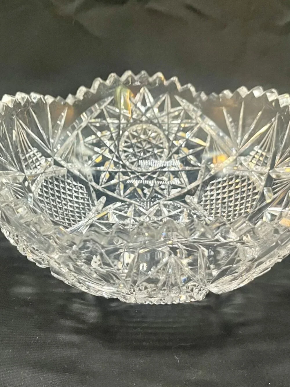 Antique American Brilliant Period Cut Glass Bowl